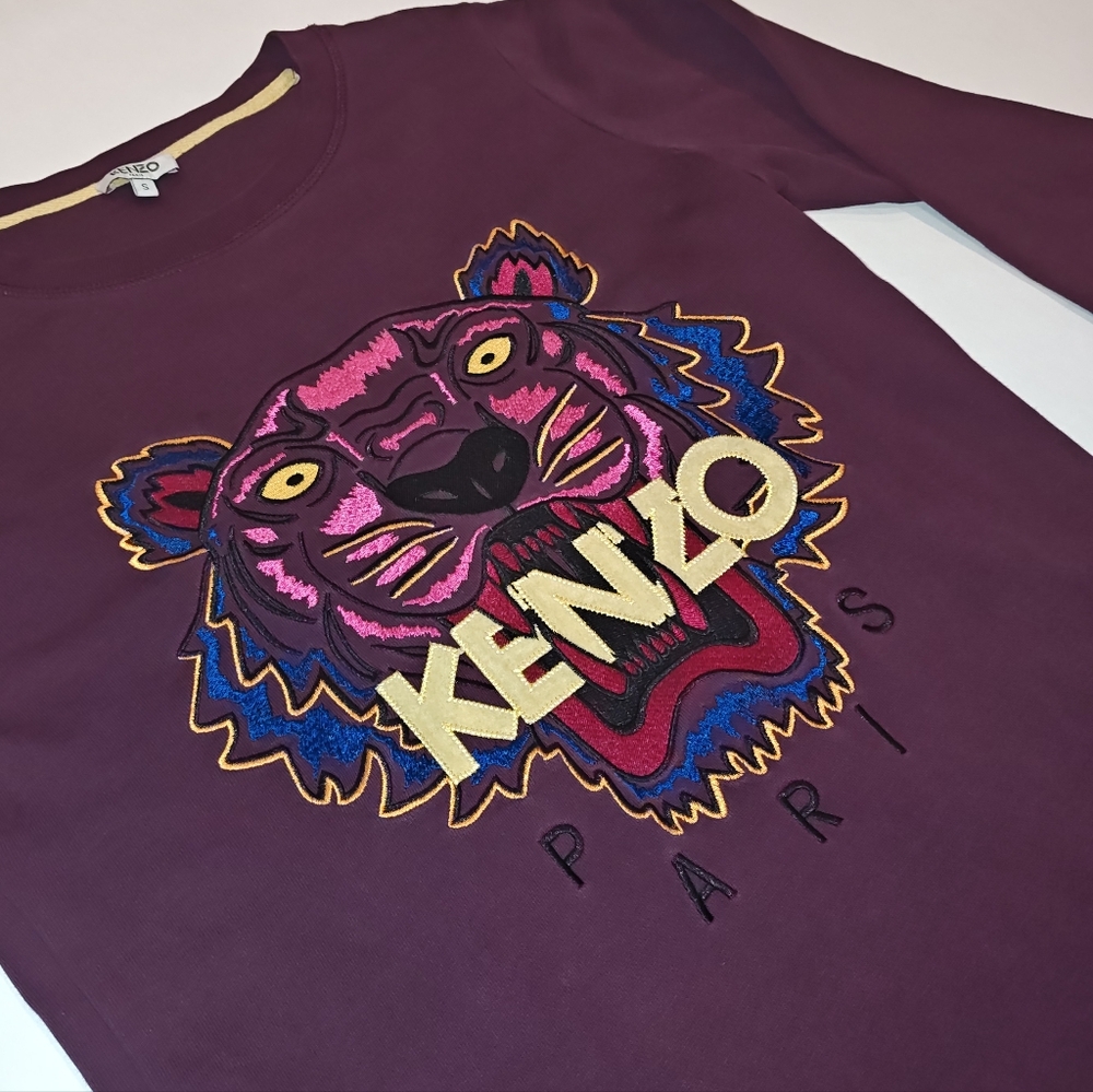 KENZO TIGER PRINT SWEATER DRESS * SIZE  SMALL